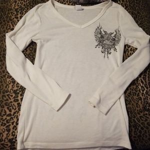 Rhinestone rocker long sleeved shirt